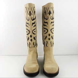 CARLOS SANTANA ARTISTA FAUX FUR LINED SUEDE BOOTS